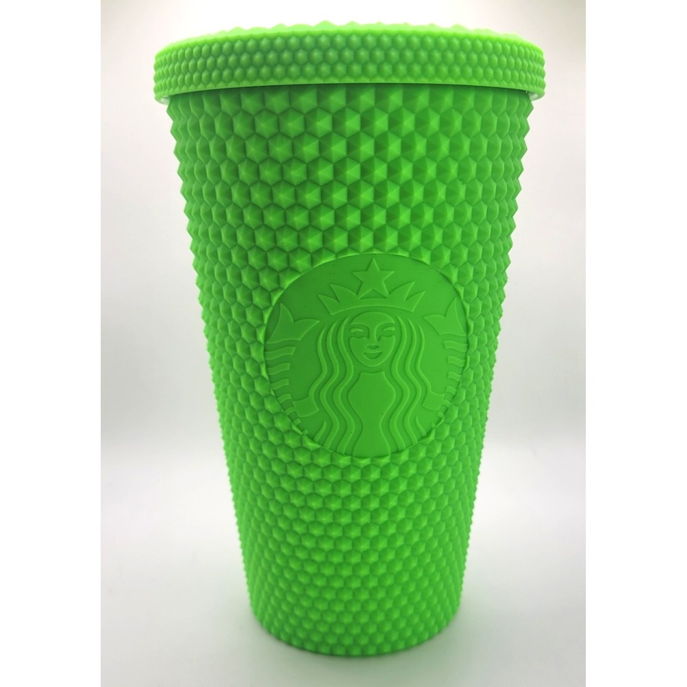 Starbucks 16oz Tumbler Neon Green Studded